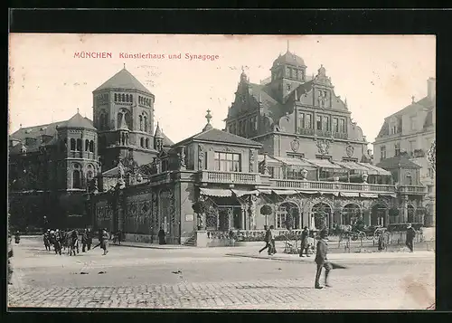 AK München, Künstlerhaus und Synagoge