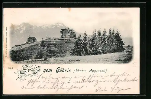 AK Gäbris, Partie am Gasthaus