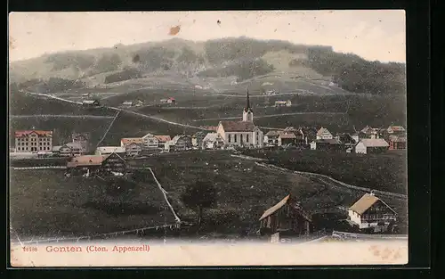 AK Gonten, Generalansicht mit der Kirche