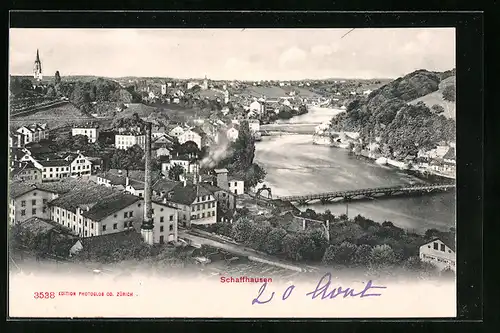 AK Schaffhausen, Blick über die gesamte Stadt