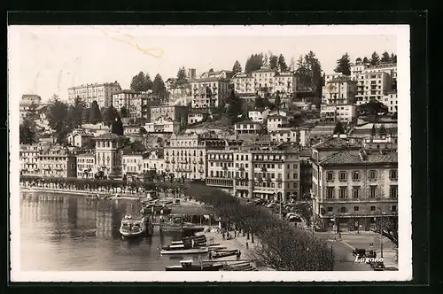 AK Lugano, Stadthäuser und Schiffsanleger