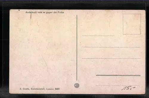 AK Andermatt, Stadtansicht gegen die Furka
