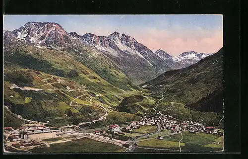 AK Andermatt, Generalansicht gegen das Unteralptal