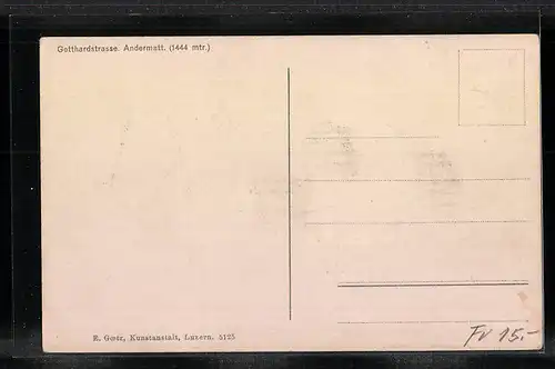 AK Andermatt, Stadtansicht an der Gotthardstrasse