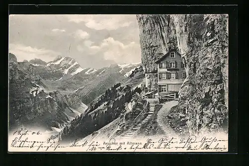 AK Aescher, der Altmann vom Gasthaus aus gesehen