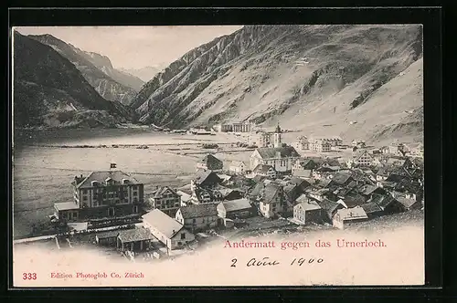 AK Andermatt, Blick gegen das Urnerloch