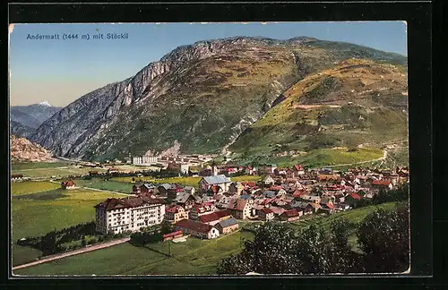 AK Andermatt, Generalansicht mit Stöckli