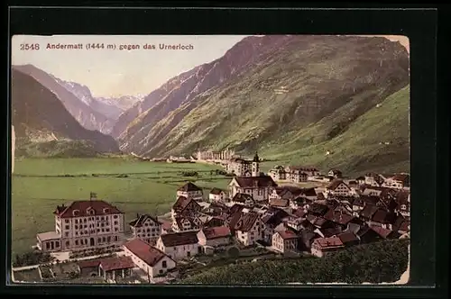 AK Andermatt, Ansicht gegen das urnerloch