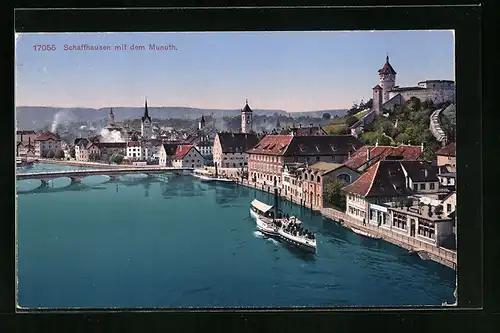 AK Schaffhausen, Stadtansicht mit dem Munoth