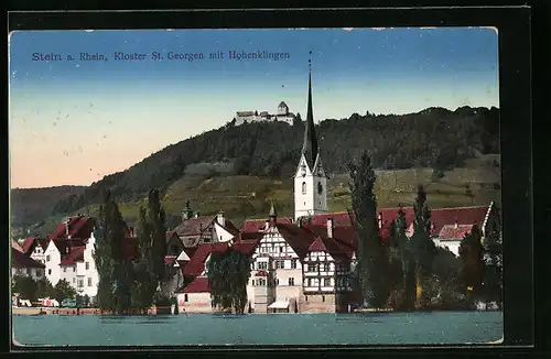 AK Stein am Rhein, Kloster St. Georgen mit Hohenklingen