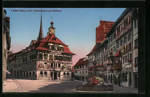 AK Stein am Rhein, Rathaus auf dem Rathausplatz