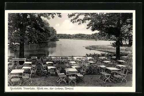 AK Berlin-Wannsee, Gasthaus Moorlake, Blick von der unteren Terrasse