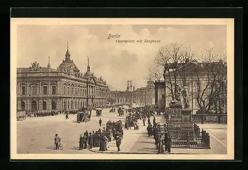 AK Berlin, Opernplatz mit Zeughaus
