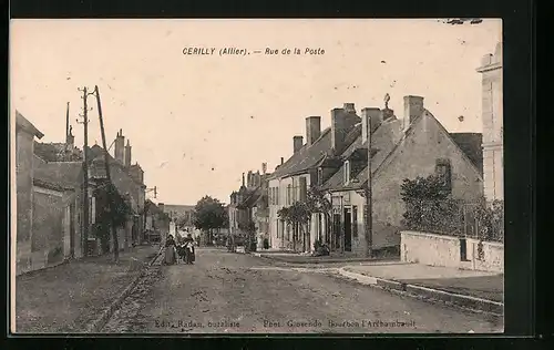 AK Cerilly, Rue de la Poste