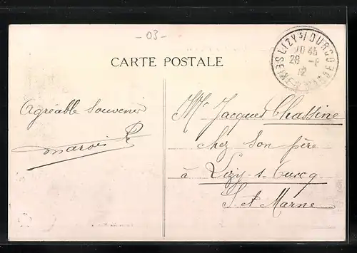 AK Domats, Route de Cheroy a Savigny