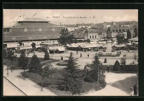 AK Vichy, Vue generale du Marche