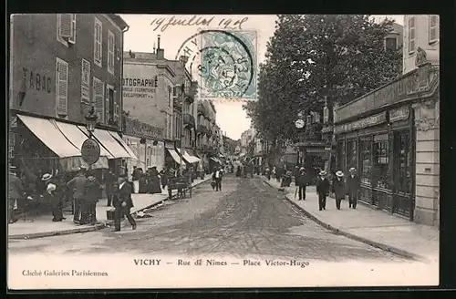 AK Vichy, Rue de Nimes, Place Victor - Hugo