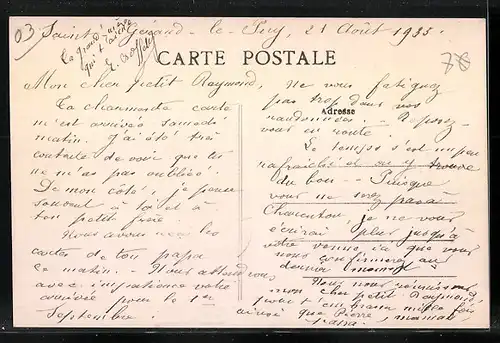AK St-Gerand-le-Puy, La Noce Bourbonnaise, Kermesse du 26 Mai 1929