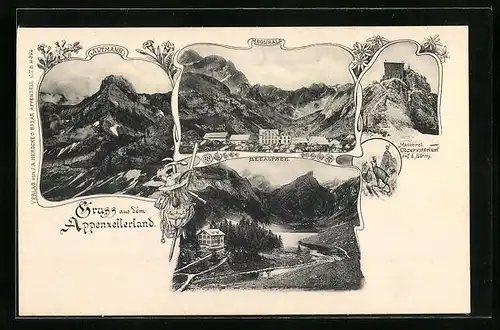 AK Appenzell, Meteorologisches Observatorium auf dem Säntis, Altmann, Seealpsee