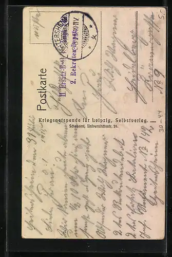 AK Brotmarke, Soldaten in Uniformen, Kriegsnot