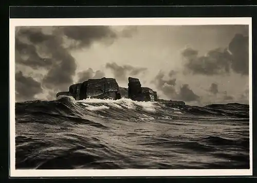 AK Helgoland, Ansicht bei Schwerer See