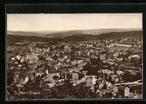 AK Aue i. Erzgeb., Generalansicht der Stadt