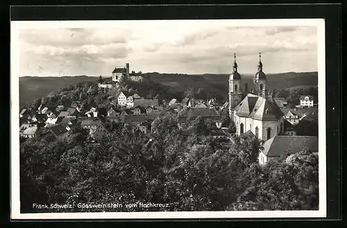 AK Gössweinstein, Generalansicht vom Hochkreuz aus