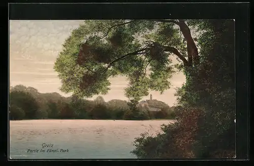AK Greiz, Partie im fürstlichen Park