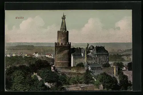 AK Weida, Partie neben dem Schloss