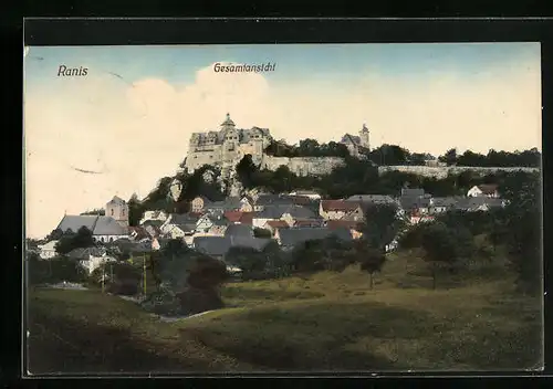 AK Ranis, Gesamtansicht mit dem Schloss