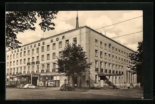 AK Chemnitz, vor dem Hotel Chemnitzer Hof