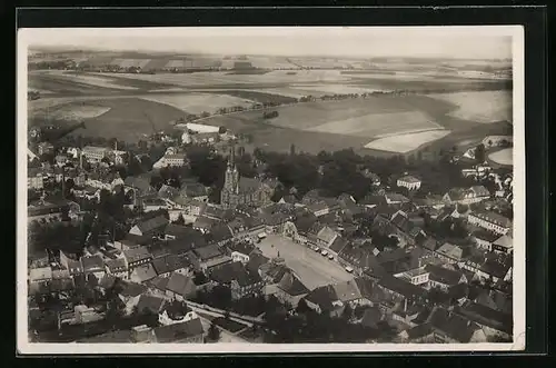 AK Wilsdruff, Fliegeraufnahme der gesamten Stadt