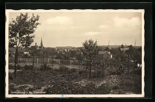 AK Geringswalde i. Sa., Teilansicht mit Blick zur Kirche