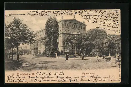 AK Frankfurt a. Main, vor dem Opernhaus