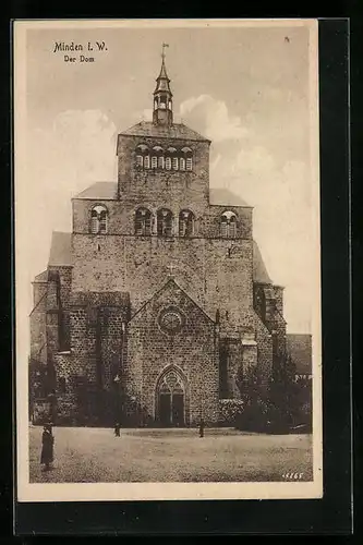 AK Minden i. W., Dom, Vorderansicht