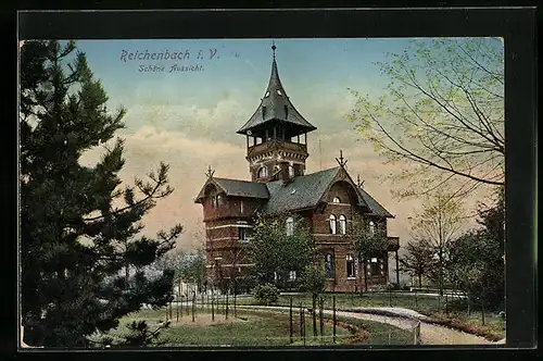 AK Reichenbach i. V., Gasthaus Schöne Aussicht