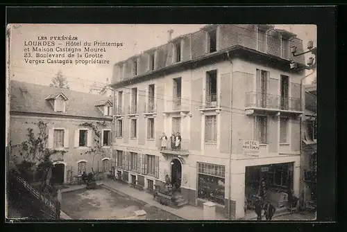 AK Lourdes, Hotel du Printemps et Maison Castagna Mouret