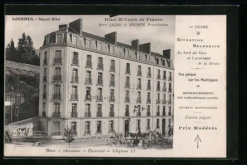 AK Lourdes, Nouvel Hotel, Hotel St-Louis de France