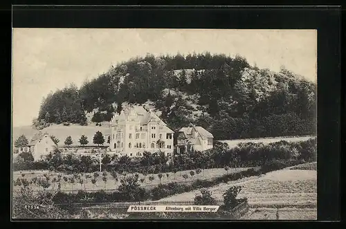 AK Pössneck, Altenburg mit Villa Berger