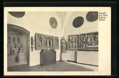 AK Erfurt, Städt. Museum, Kapelle der Thür. Schnitz-Altäre