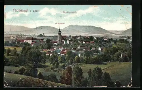 AK Thalbürgel i. Th., Gesamtansicht mit Klosterkirche