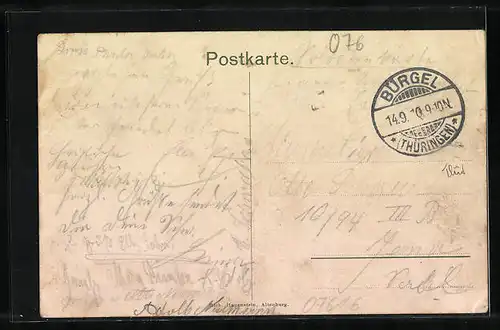 AK Thalbürgel i. Th., Gesamtansicht mit Klosterkirche