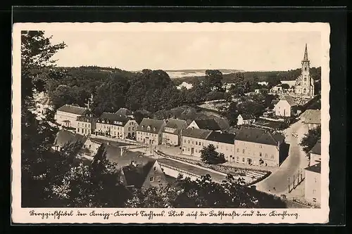 AK Berggiesshübel, Teilansicht aus der Vogelschau