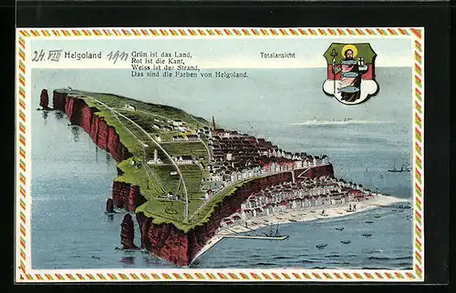 AK Helgoland, Totale und Wappen