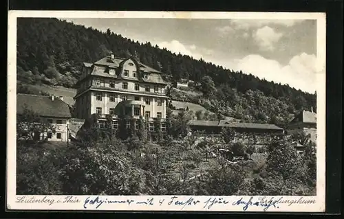 AK Leutenberg i. Thür., Teilansicht mit Villa