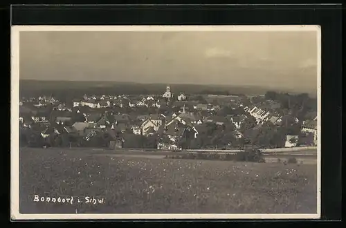 AK Bonndorf i. Schw., Totale von der Bergwiese aus gesehen