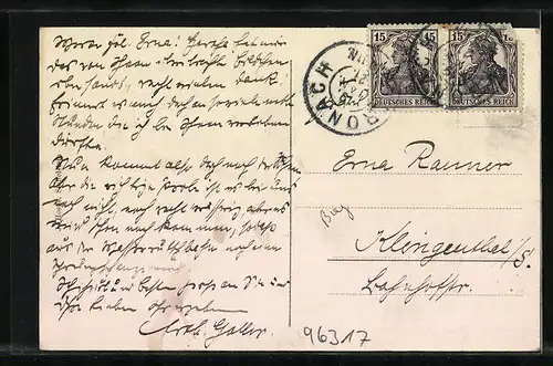 AK Kronach, Häuserpartie am Stadtgraben