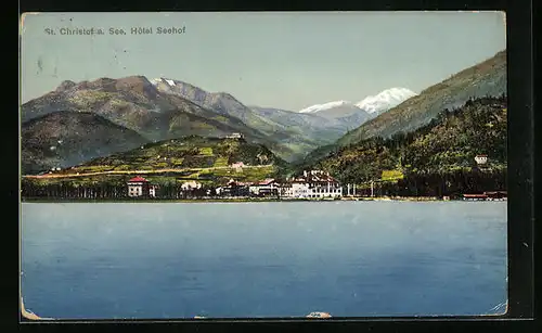 AK St. Christof a. See, das Hotel Seehof am Ufer