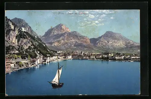 AK Riva, Stadttotale mit dem Gardasee