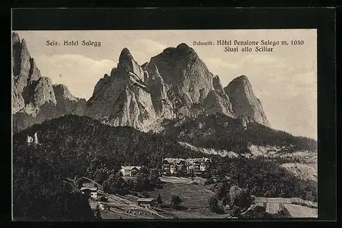 AK Seis, Hotel Salegg, Felsformation